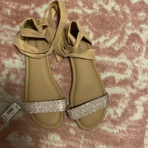 Torrid Faux Suede Ankle Wrap Sandal